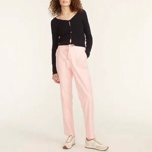 J Crew Pants Womens M Pink Tie Waist Camp High Rise